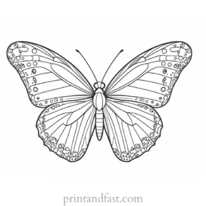 butterfly coloring page detailed