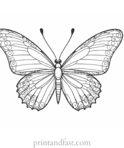 butterfly coloring page easy