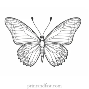 butterfly coloring page easy