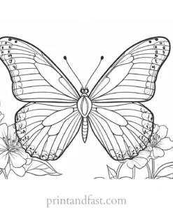 butterfly coloring page for relaxation