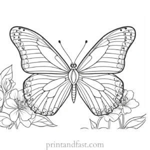 butterfly coloring page for relaxation