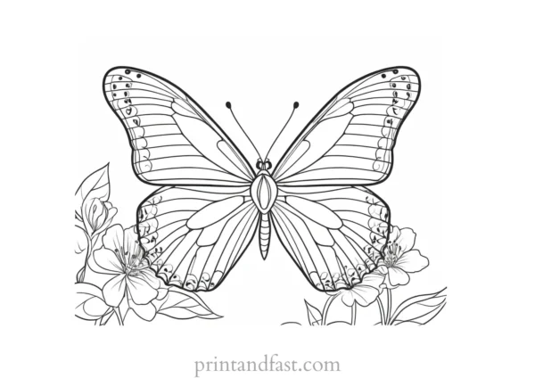 butterfly coloring page for