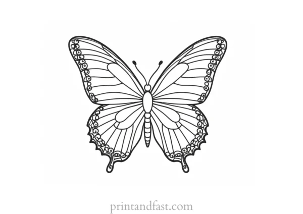 butterfly coloring page for toddlers