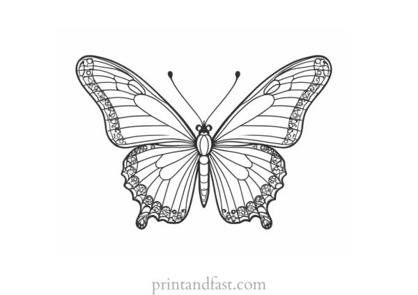 butterfly coloring page free