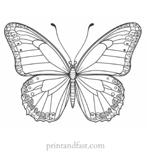 butterfly coloring page intricate