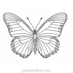 butterfly coloring page template