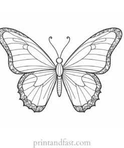 butterfly coloring page with patterns