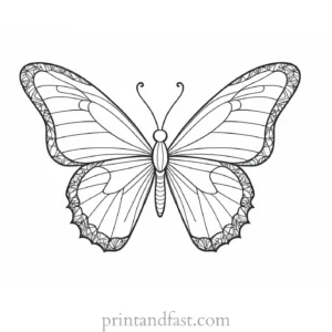 butterfly coloring page with patterns