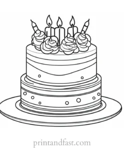 cake coloring page beautiful