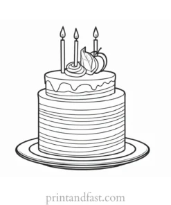 cake coloring page challenging