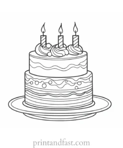 cake coloring page creative