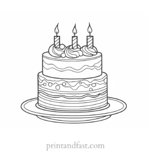 cake coloring page creative