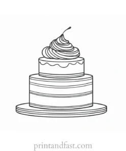 cake coloring page download