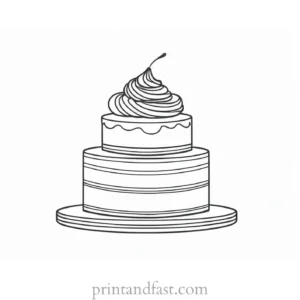 cake coloring page download