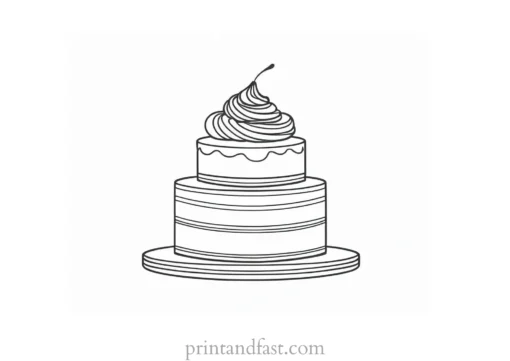 cake coloring page download