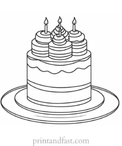 cake coloring page free