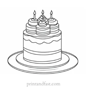 cake coloring page free