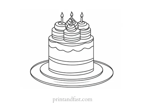 cake coloring page free