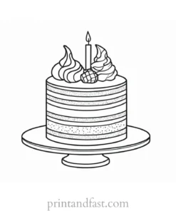 cake coloring page holiday