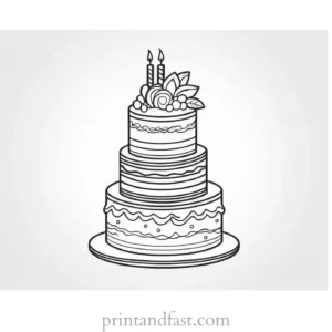 cake coloring page intricate