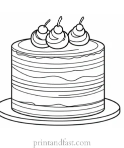 cake coloring page online