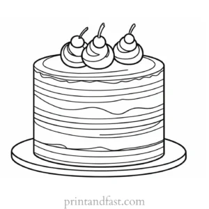 cake coloring page online