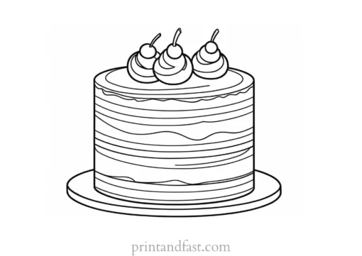 cake coloring page online