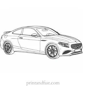 car coloring page advanced