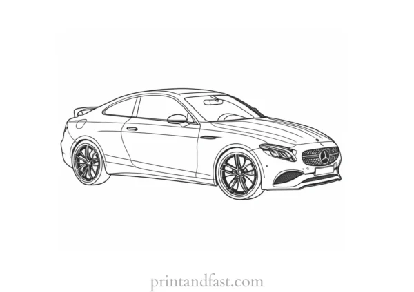 car coloring page advanced