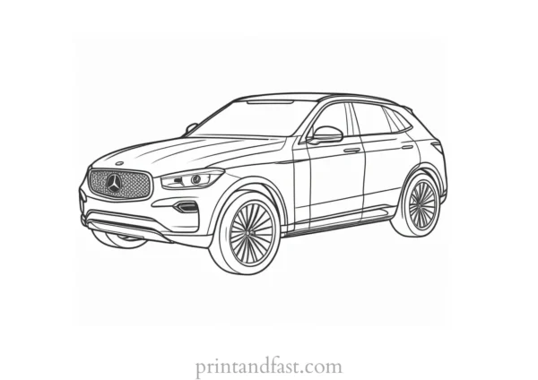 car coloring page cartoon