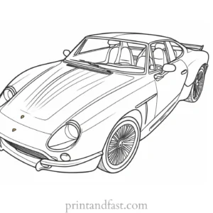 car coloring page complex