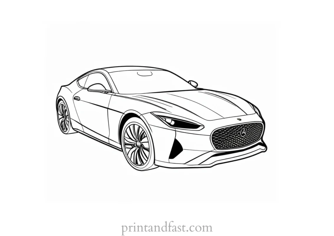 car coloring page easy 1