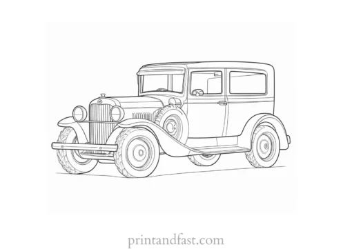 car coloring page farmyard