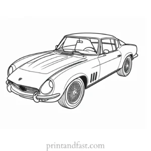 car coloring page for adults