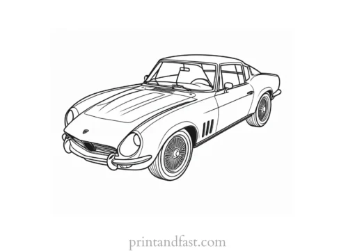 car coloring page for adults