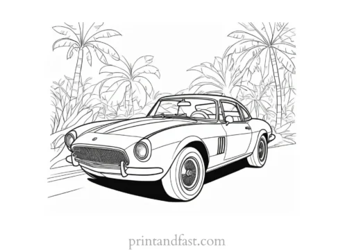 car coloring page jungle