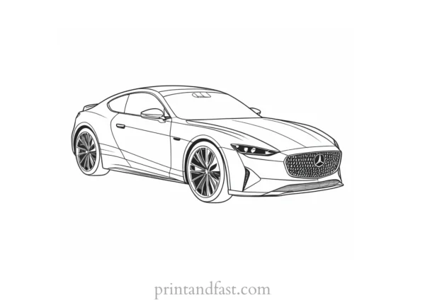 car coloring page kids