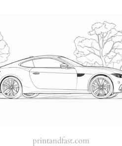 car coloring page nature