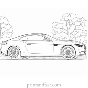 car coloring page nature