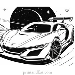 car coloring page outer space