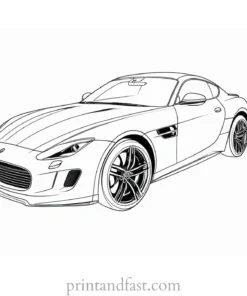 car coloring page realistic