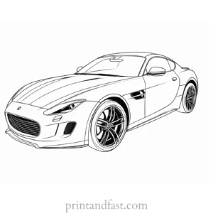 car coloring page realistic