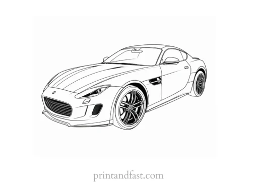 car coloring page realistic