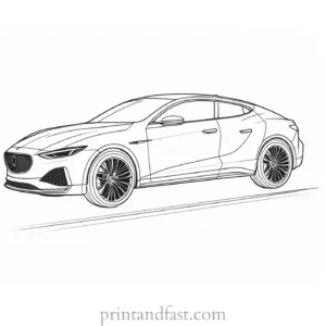 car coloring page simple