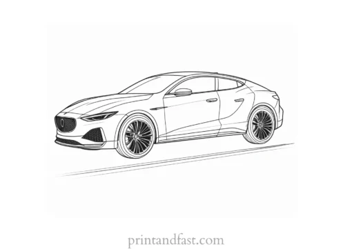 car coloring page simple