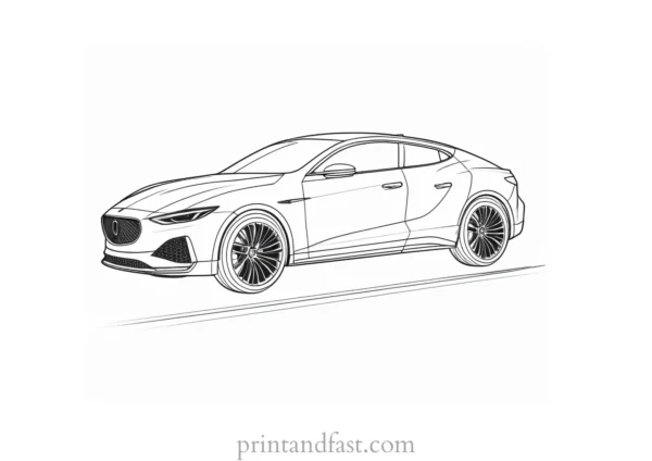 car coloring page simple