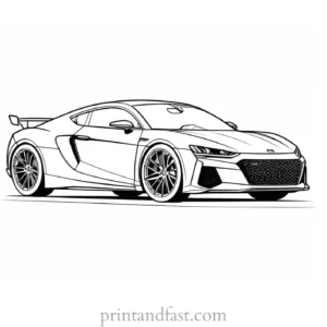 car coloring page sports