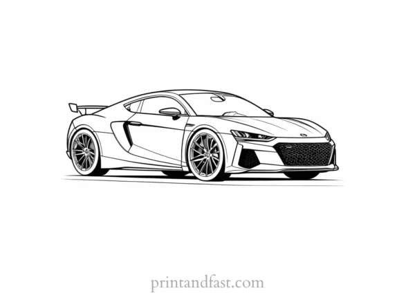 car coloring page sports