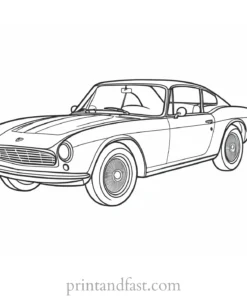 car coloring page spring