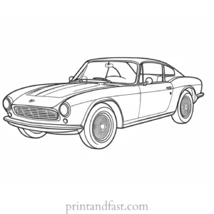 car coloring page spring